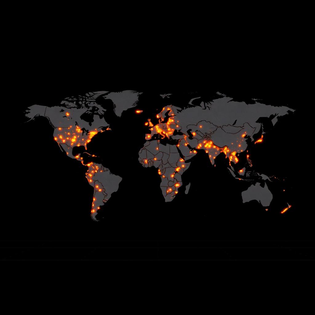 World map highlighting Vigilo's global coverage